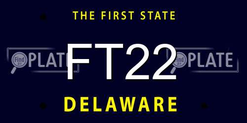 FT22 Delaware License Plate