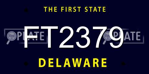 FT2379 Delaware License Plate