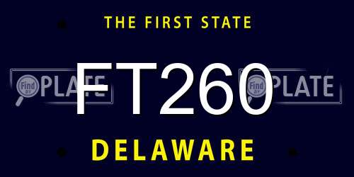 FT260 Delaware License Plate