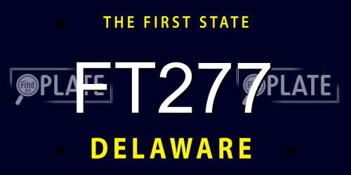 FT277 Delaware License Plate