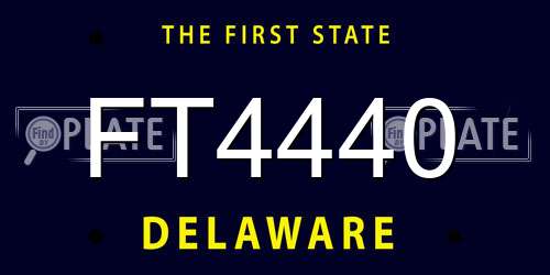 FT4440 Delaware License Plate