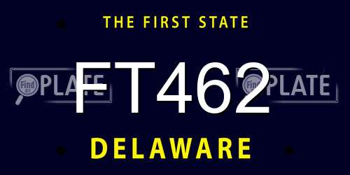 FT462 Delaware License Plate