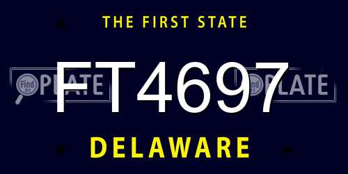 FT4697 Delaware License Plate