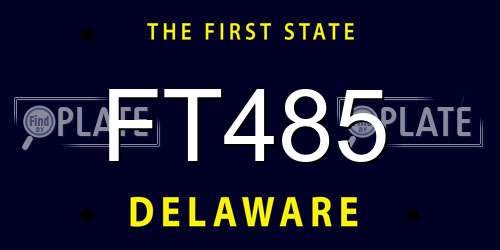FT485 Delaware License Plate