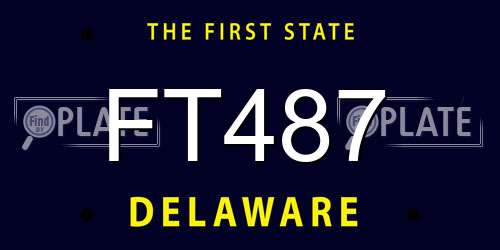 FT487 Delaware License Plate