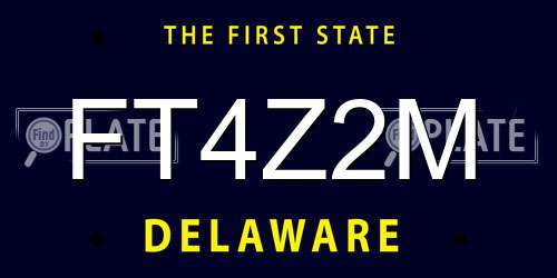 FT4Z2M Delaware License Plate