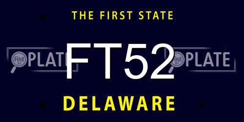 FT52 Delaware License Plate