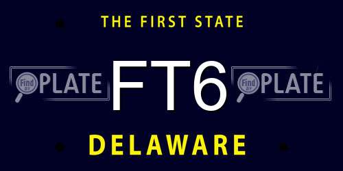 FT6 Delaware License Plate