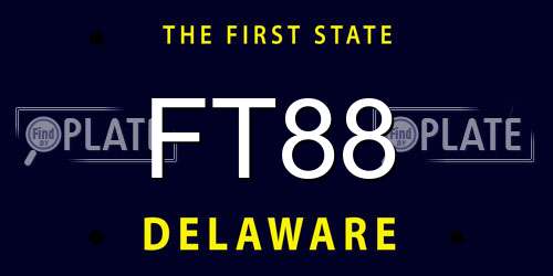 FT88 Delaware License Plate