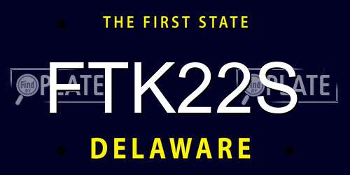 FTK22S Delaware License Plate
