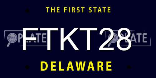 FTKT28 Delaware License Plate