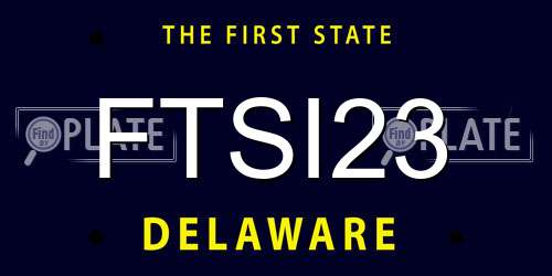 FTSI23 Delaware License Plate