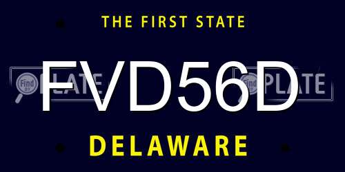FVD56D Delaware License Plate