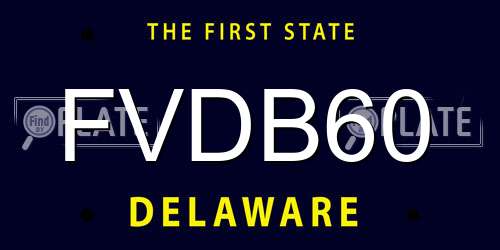 FVDB60 Delaware License Plate