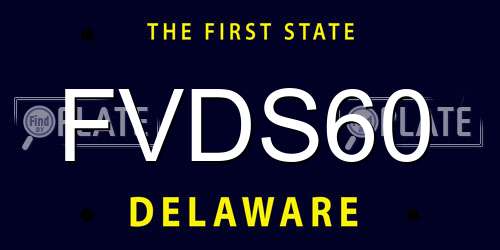 FVDS60 Delaware License Plate