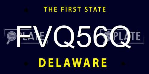 FVQ56Q Delaware License Plate