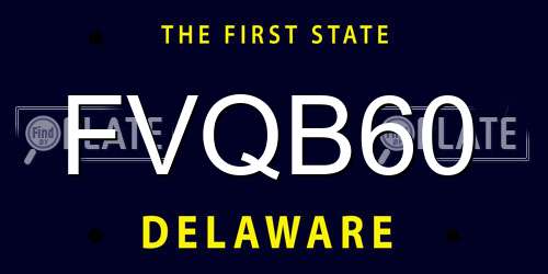 FVQB60 Delaware License Plate