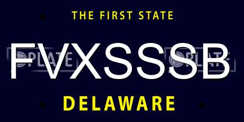 FVXSSSB Delaware License Plate