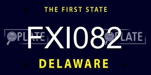 FXI082 Delaware License Plate