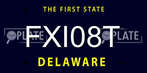 FXI08T Delaware License Plate