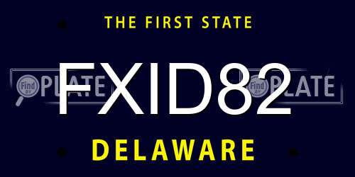 FXID82 Delaware License Plate