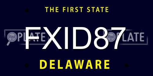 FXID87 Delaware License Plate