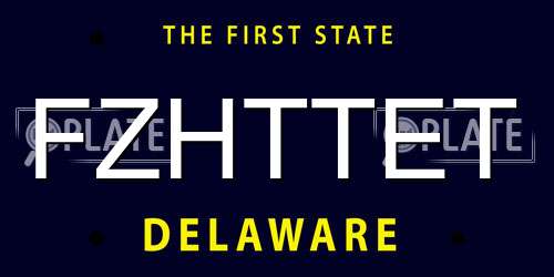 FZHTTET Delaware License Plate