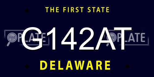G142AT Delaware License Plate