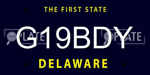 G19BDY Delaware License Plate