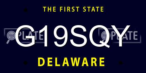 G19SQY Delaware License Plate
