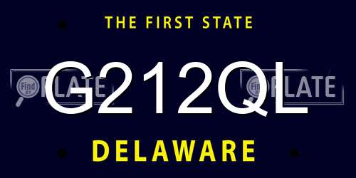 G212QL Delaware License Plate