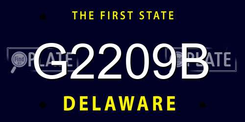 G2209B Delaware License Plate