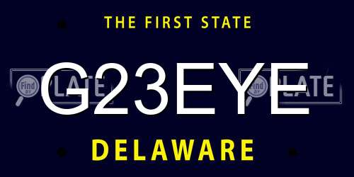 G23EYE Delaware License Plate