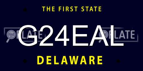 G24EAL Delaware License Plate