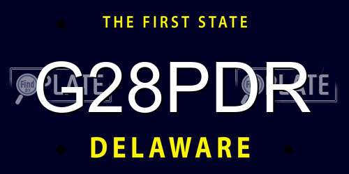 G28PDR Delaware License Plate