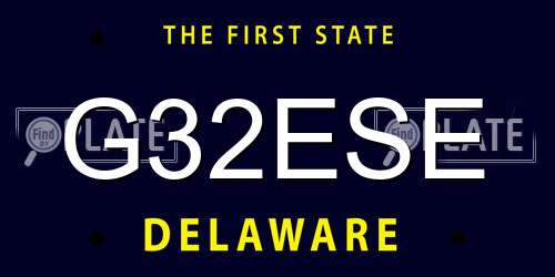 G32ESE Delaware License Plate