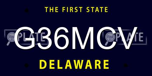 G36MCV Delaware License Plate