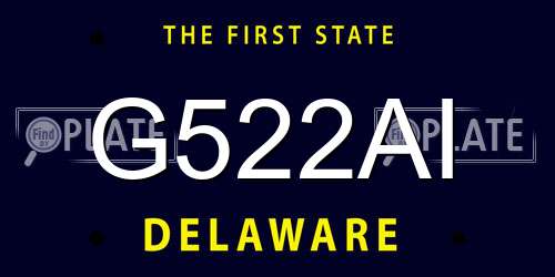 G522AI Delaware License Plate