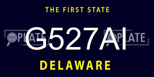 G527AI Delaware License Plate