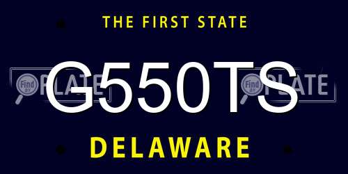 G550TS Delaware License Plate