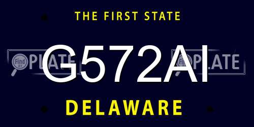 G572AI Delaware License Plate