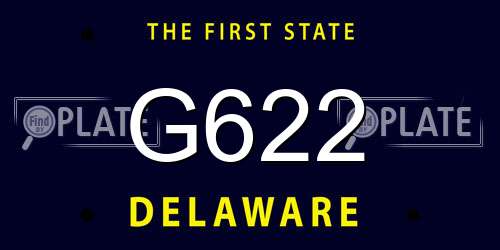 G622 Delaware License Plate