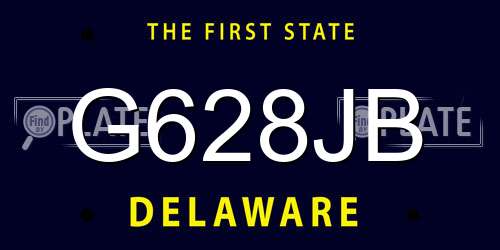 G628JB Delaware License Plate