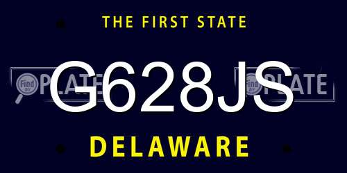 G628JS Delaware License Plate