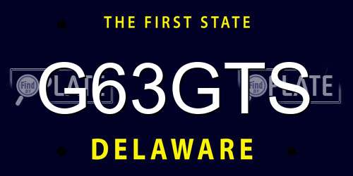 G63GTS Delaware License Plate