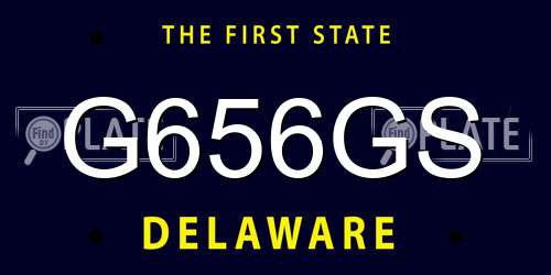 G656GS Delaware License Plate