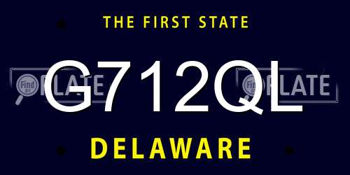 G712QL Delaware License Plate