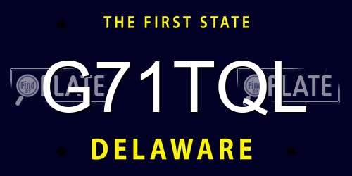 G71TQL Delaware License Plate