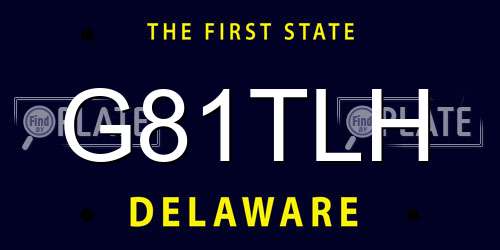 G81TLH Delaware License Plate