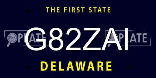 G82ZAI Delaware License Plate